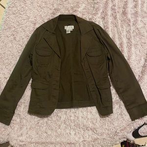 Olive canvas blazer